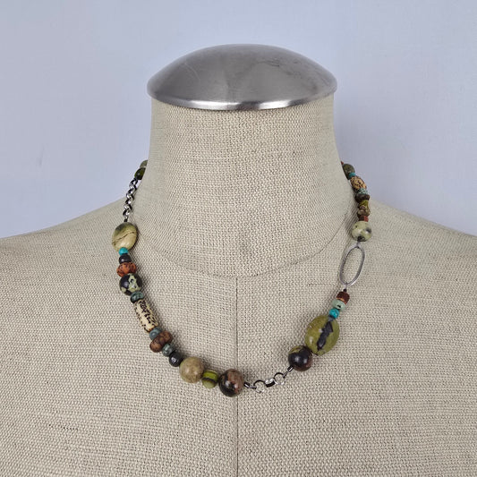 Silpada Natural Stone Beaded 925 Sterling Silver Necklace