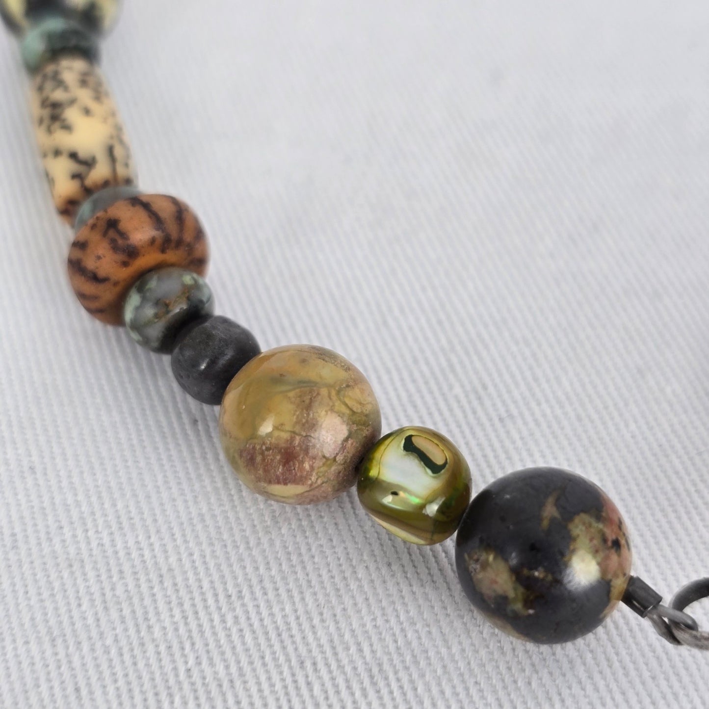 Silpada Natural Stone Beaded 925 Sterling Silver Necklace