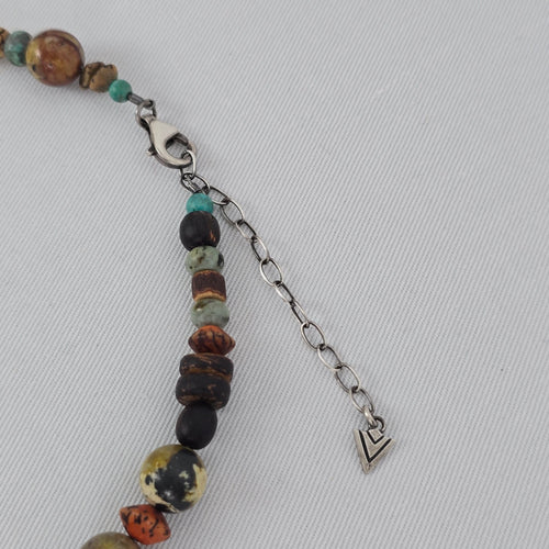Silpada Natural Stone Beaded 925 Sterling Silver Necklace