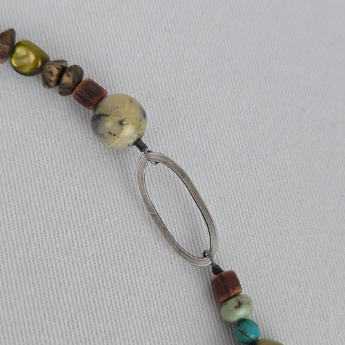 Silpada Natural Stone Beaded 925 Sterling Silver Necklace