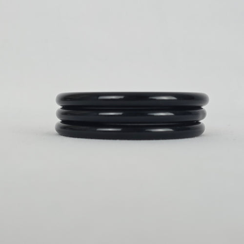 Vintage Black Set of 3 Bangle Bracelets