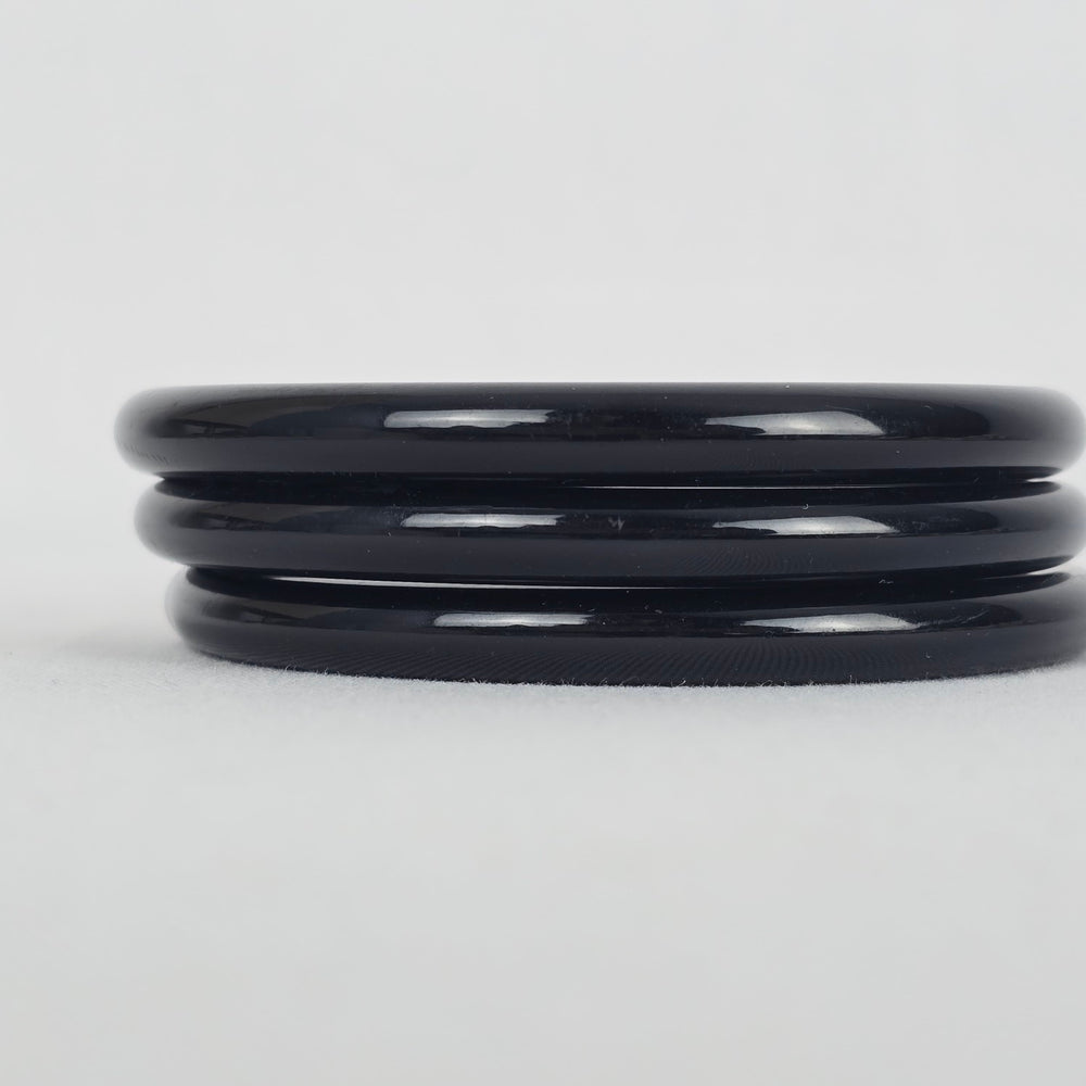 Vintage Black Set of 3 Bangle Bracelets