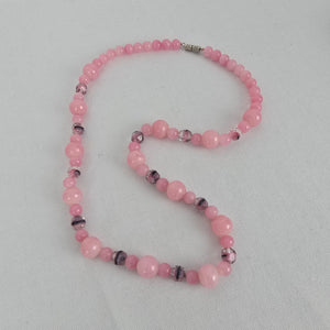 Vintage Rose Quartz Beaded Necklace