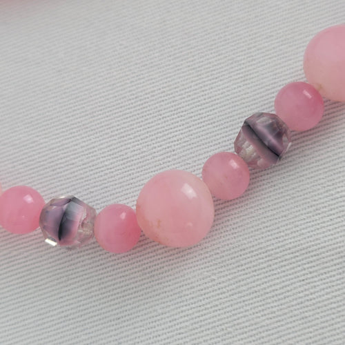 Vintage Rose Quartz Beaded Necklace
