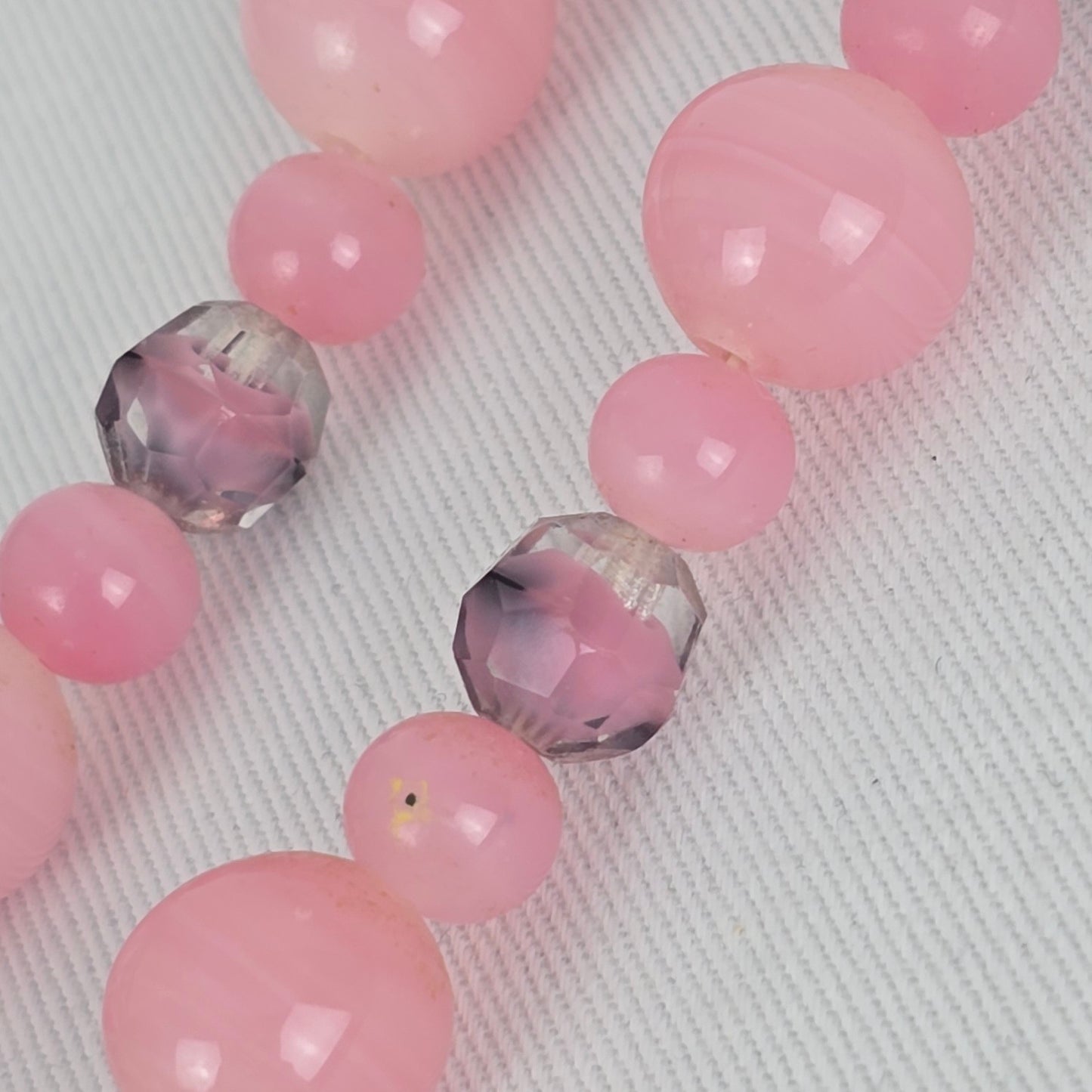 Vintage Rose Quartz Beaded Necklace