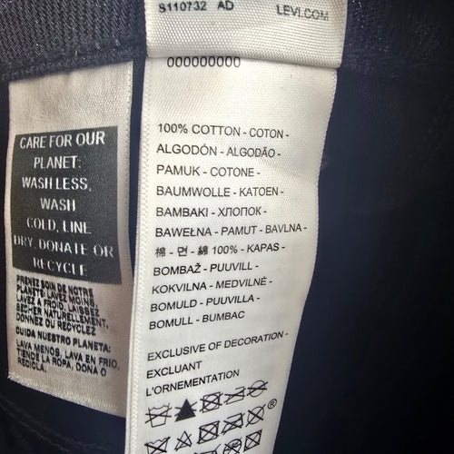Levis Metallic Blue Jeans Iridescent Super Low Straight Leg Coated Denim Size 25
