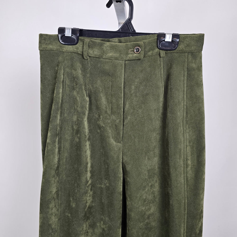 Vintage Cambridge Dry Goods Olive Green Pants Pleated High Waist Size 8
