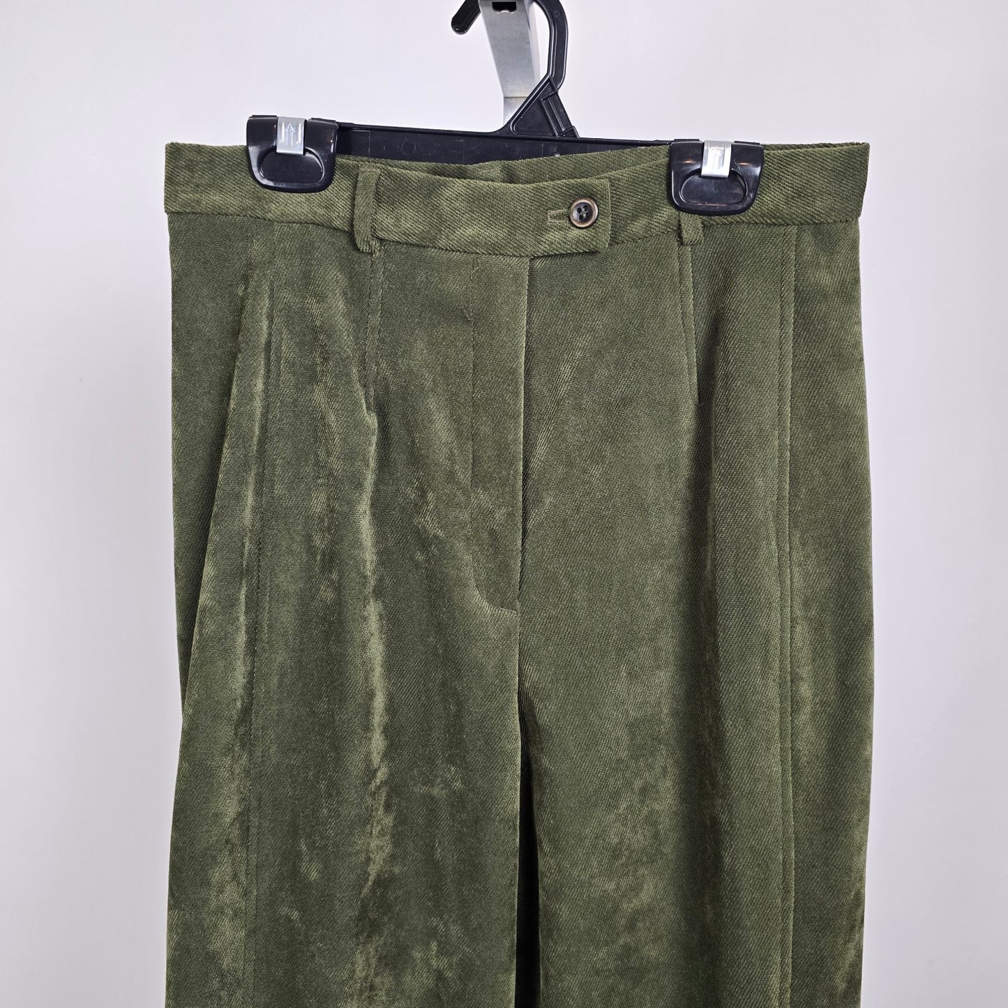Vintage Cambridge Dry Goods Olive Green Pants Pleated High Waist Size 8