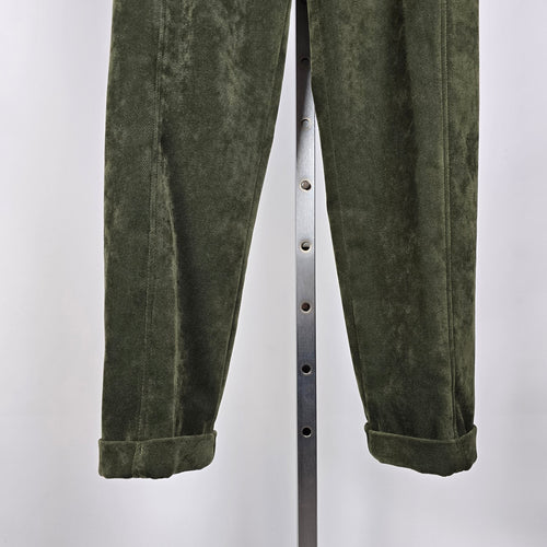 Vintage Cambridge Dry Goods Olive Green Pants Pleated High Waist Size 8