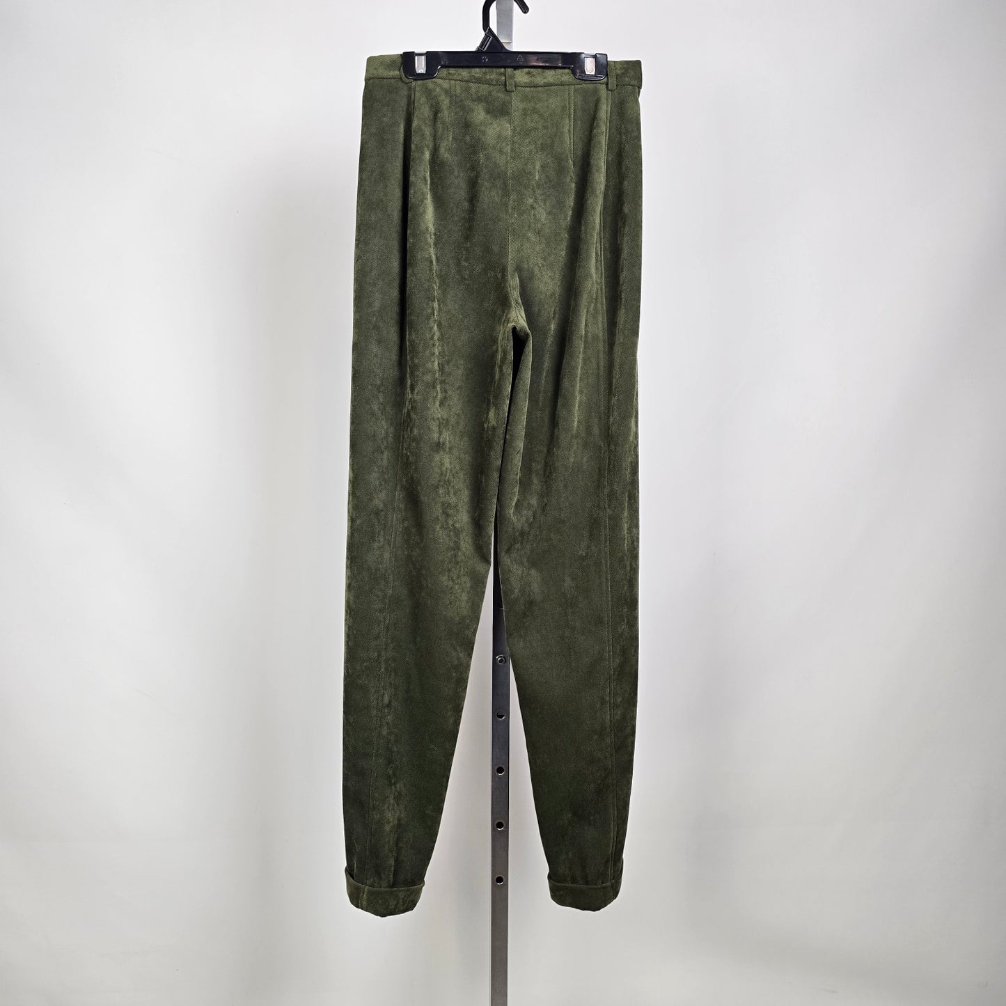 Vintage Cambridge Dry Goods Olive Green Pants Pleated High Waist Size 8