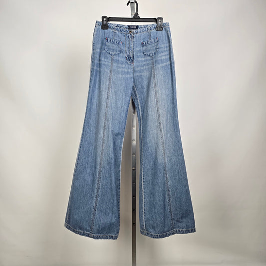 NL Jeans Vintage Flare High Waisted Bell Bottom Wide Leg Denim Size S