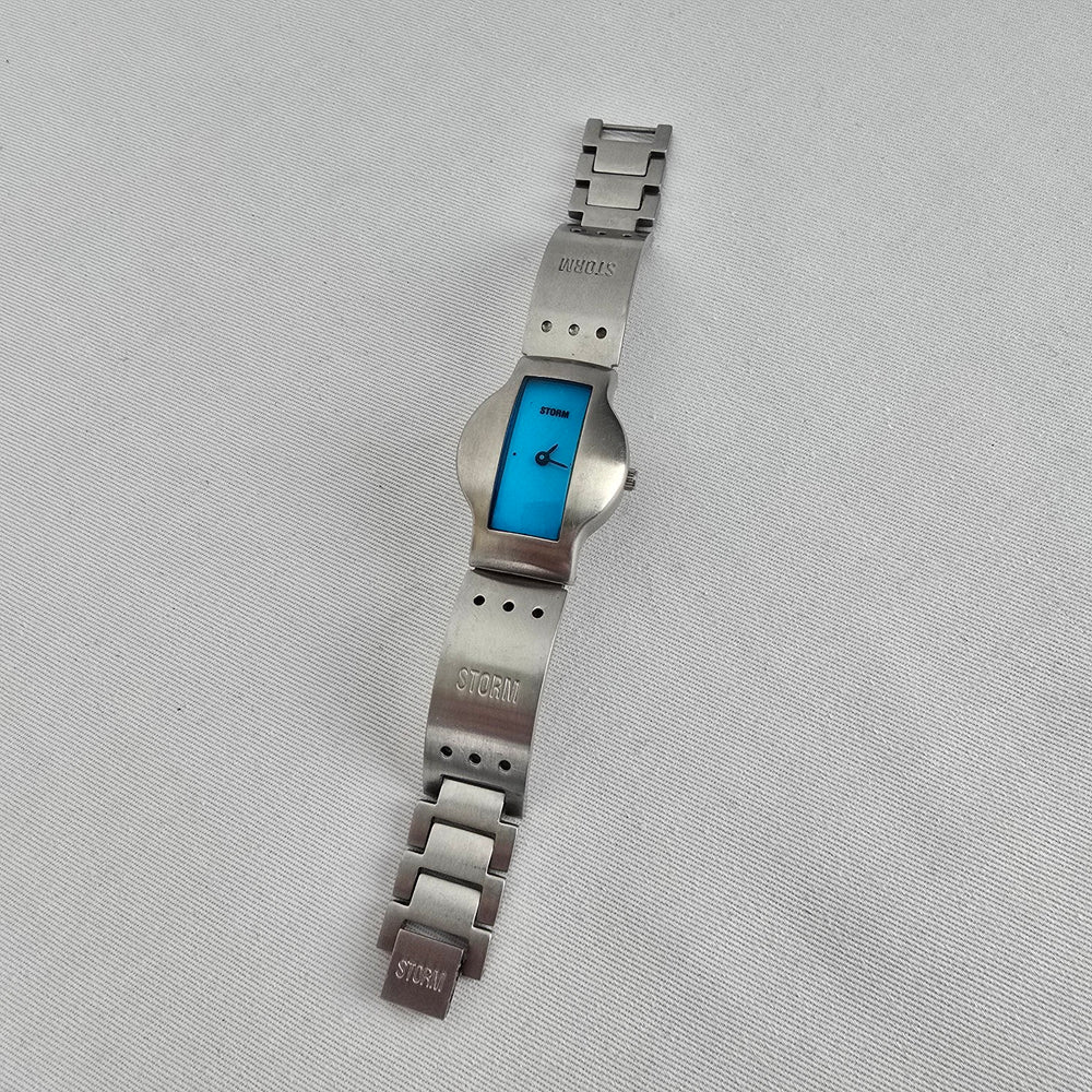 STORM London AXOR Watch Stainless Steel Blue Face Minimalist Modern Wrist Watch