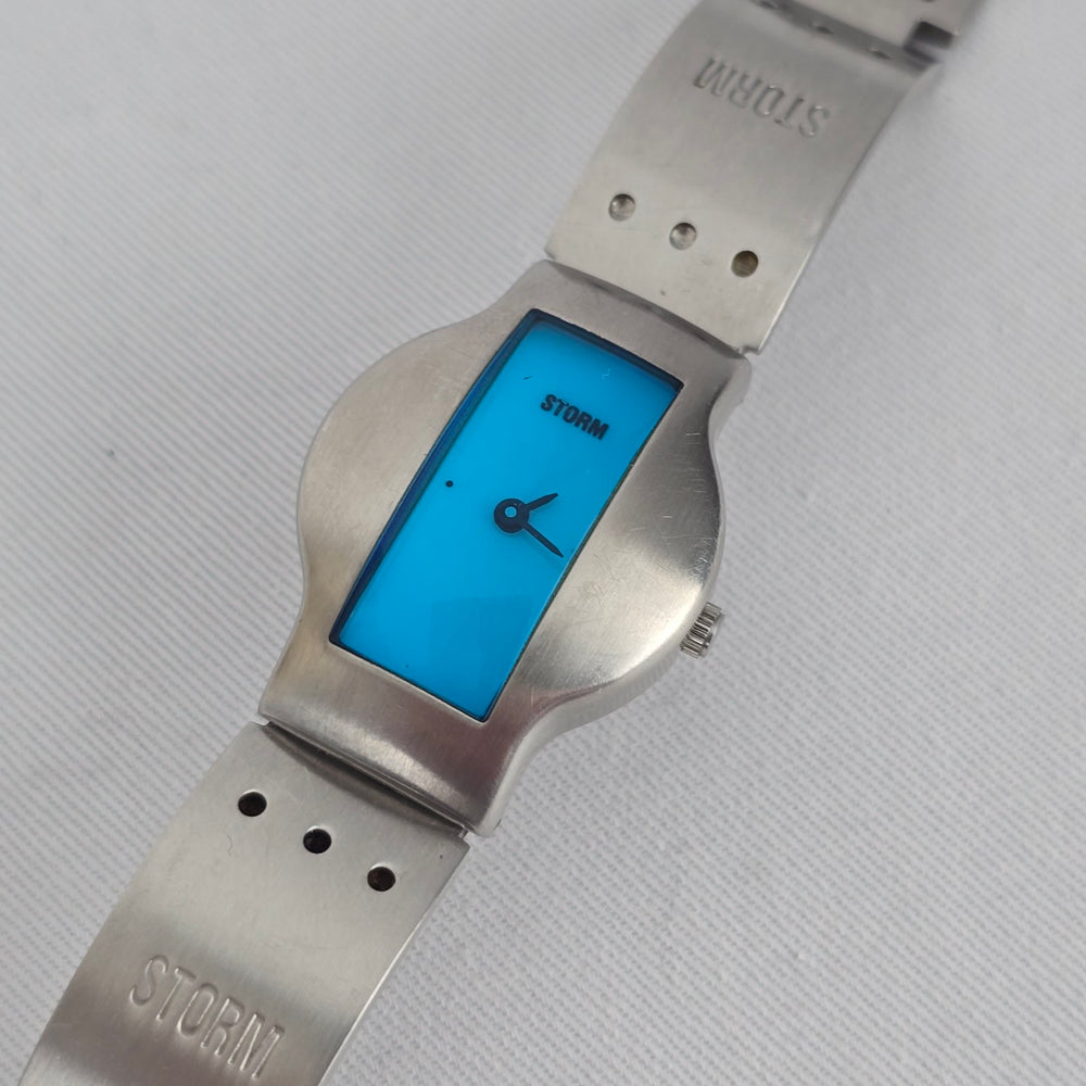 STORM London AXOR Watch Stainless Steel Blue Face Minimalist Modern Wrist Watch