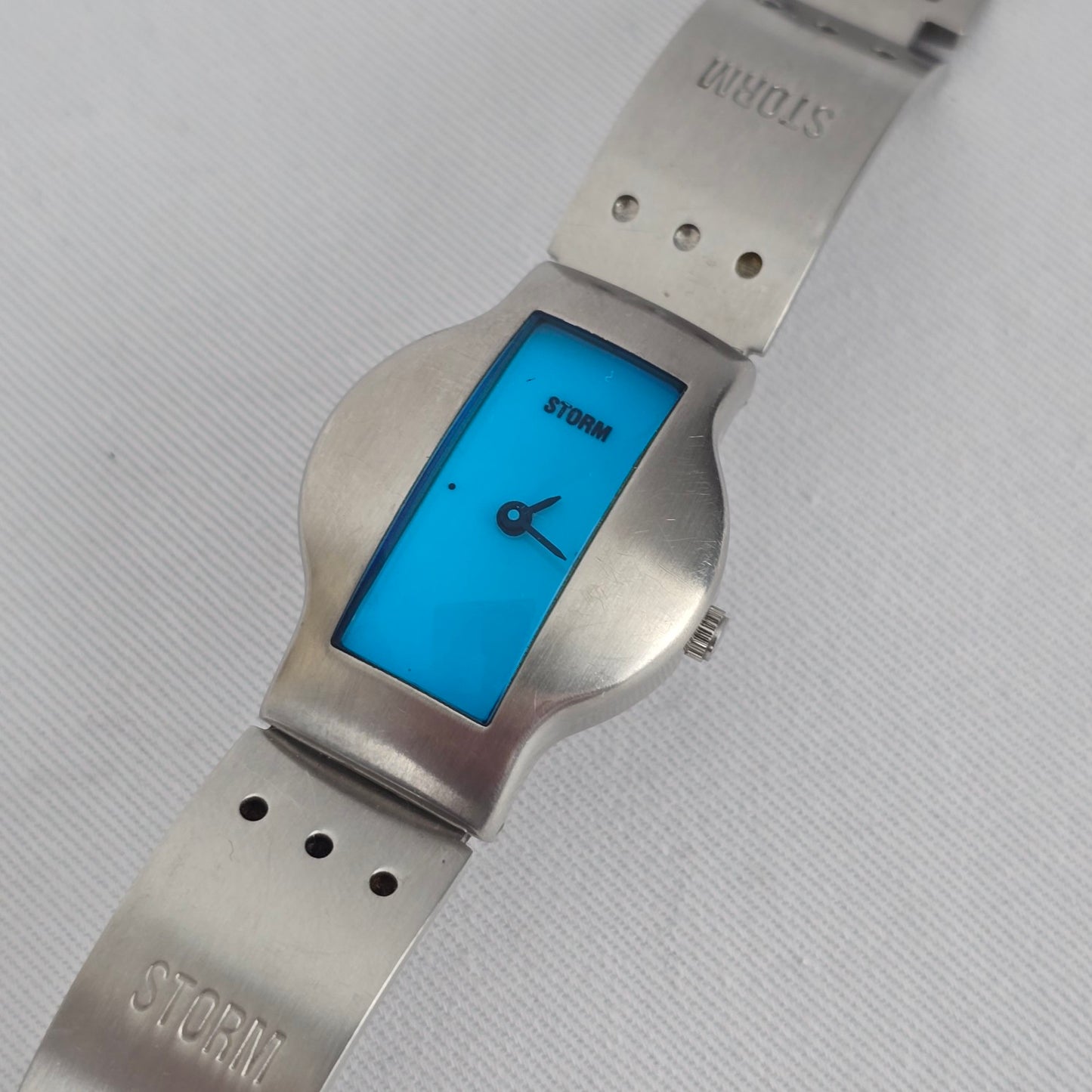 STORM London AXOR Watch Stainless Steel Blue Face Minimalist Modern Wrist Watch