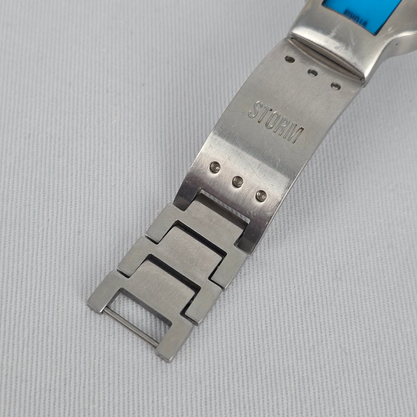 STORM London AXOR Watch Stainless Steel Blue Face Minimalist Modern Wrist Watch