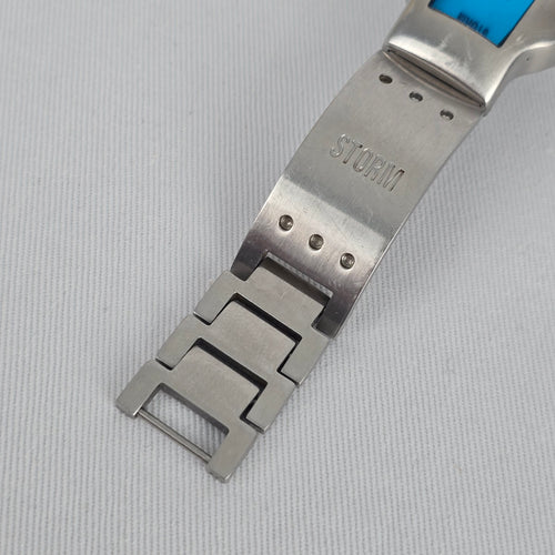 STORM London AXOR Watch Stainless Steel Blue Face Minimalist Modern Wrist Watch