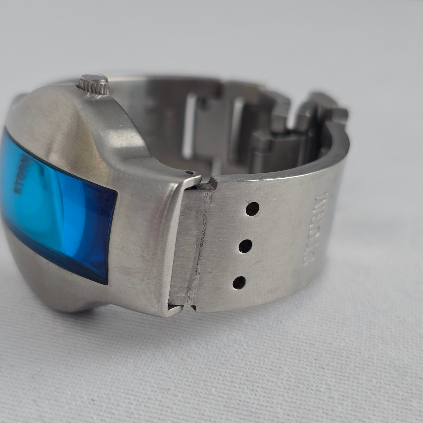 STORM London AXOR Watch Stainless Steel Blue Face Minimalist Modern Wrist Watch