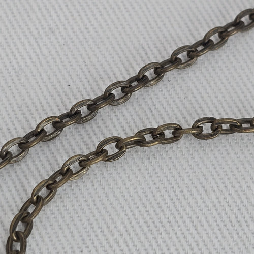 Vintage Buddhist Medallion Coin Necklace Zodiac Goat Bronze Tone Chain
