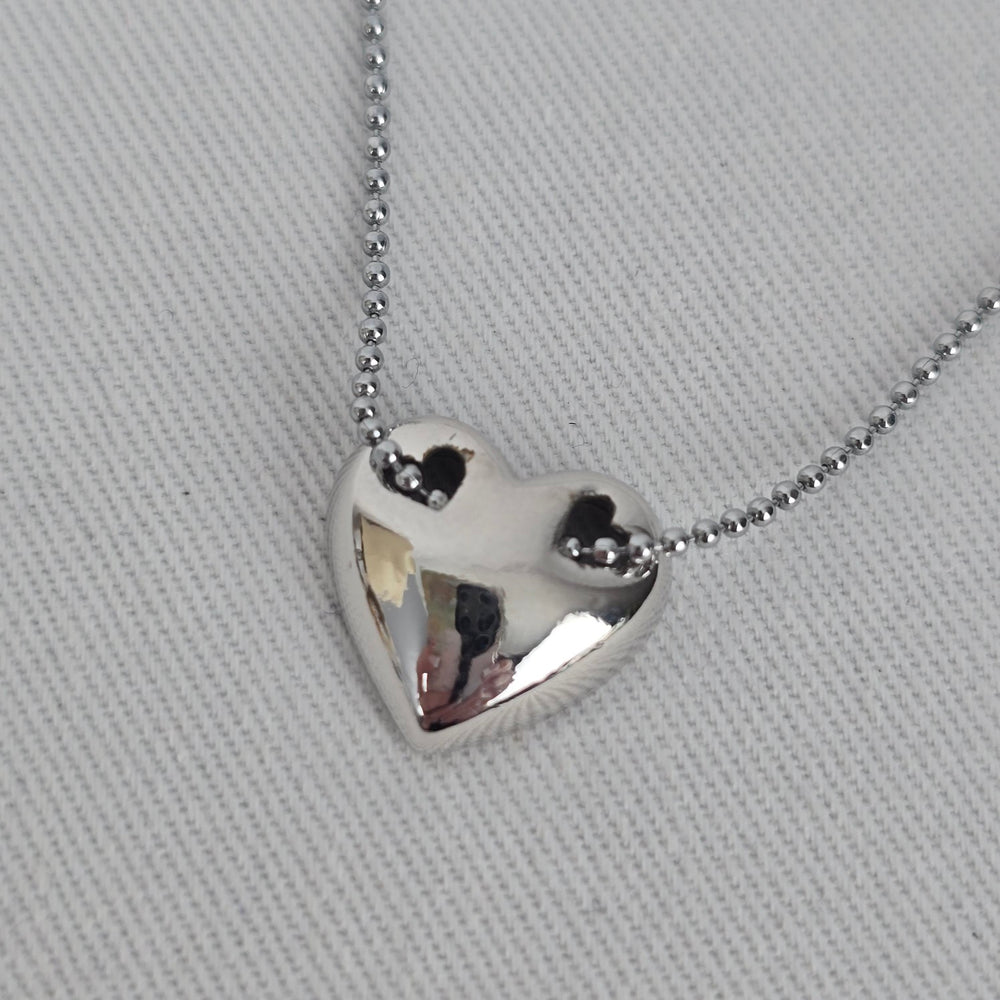 Vintage 18KGP Heart Pendant Necklace Signed PL Gold Tone Minimalist Dainty Chain