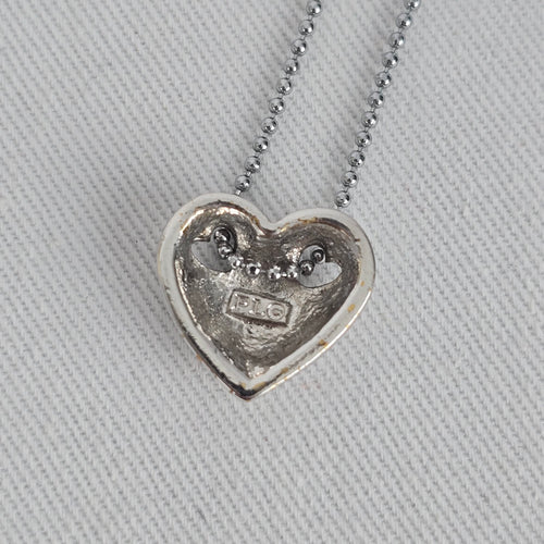 Vintage 18KGP Heart Pendant Necklace Signed PL Gold Tone Minimalist Dainty Chain