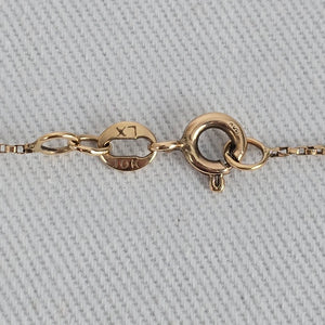 10K Gold Chain Necklace Box Chain Solid Yellow Gold Minimalist Layering Chain