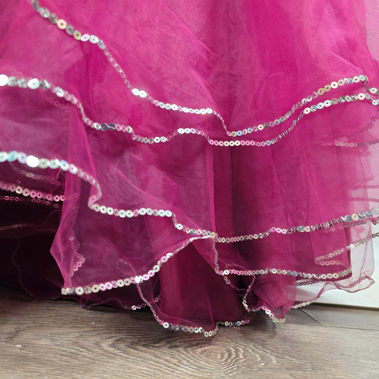 Bonny Bridal Burgundy Beaded Ball Gown Size 6
