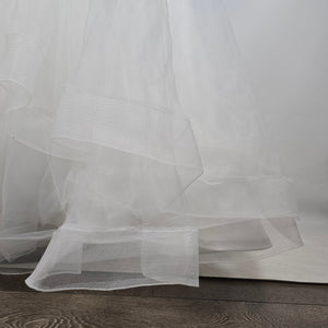 Lace Corset Wedding Dress Beaded Waist Tulle Skirt Size 12