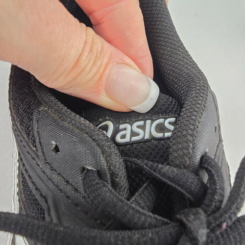 ASICS Black Athletic Running Shoes Wide 8.5 Comfort Trainer Sneakers
