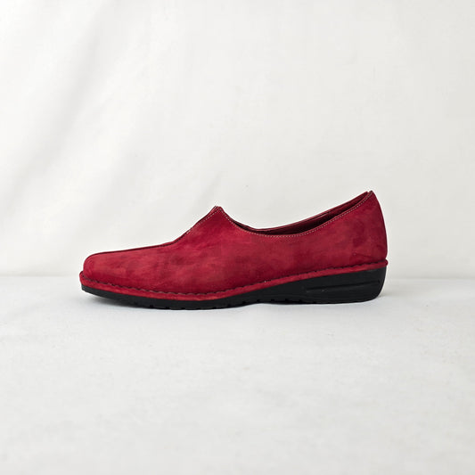 Coldwater Creek Red Leather Slip On Size 7.5 Flats