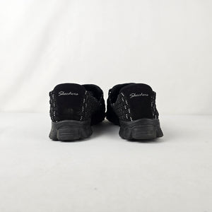 Skechers Woven Slip On Sneakers Size 8.5 Black Memory Foam