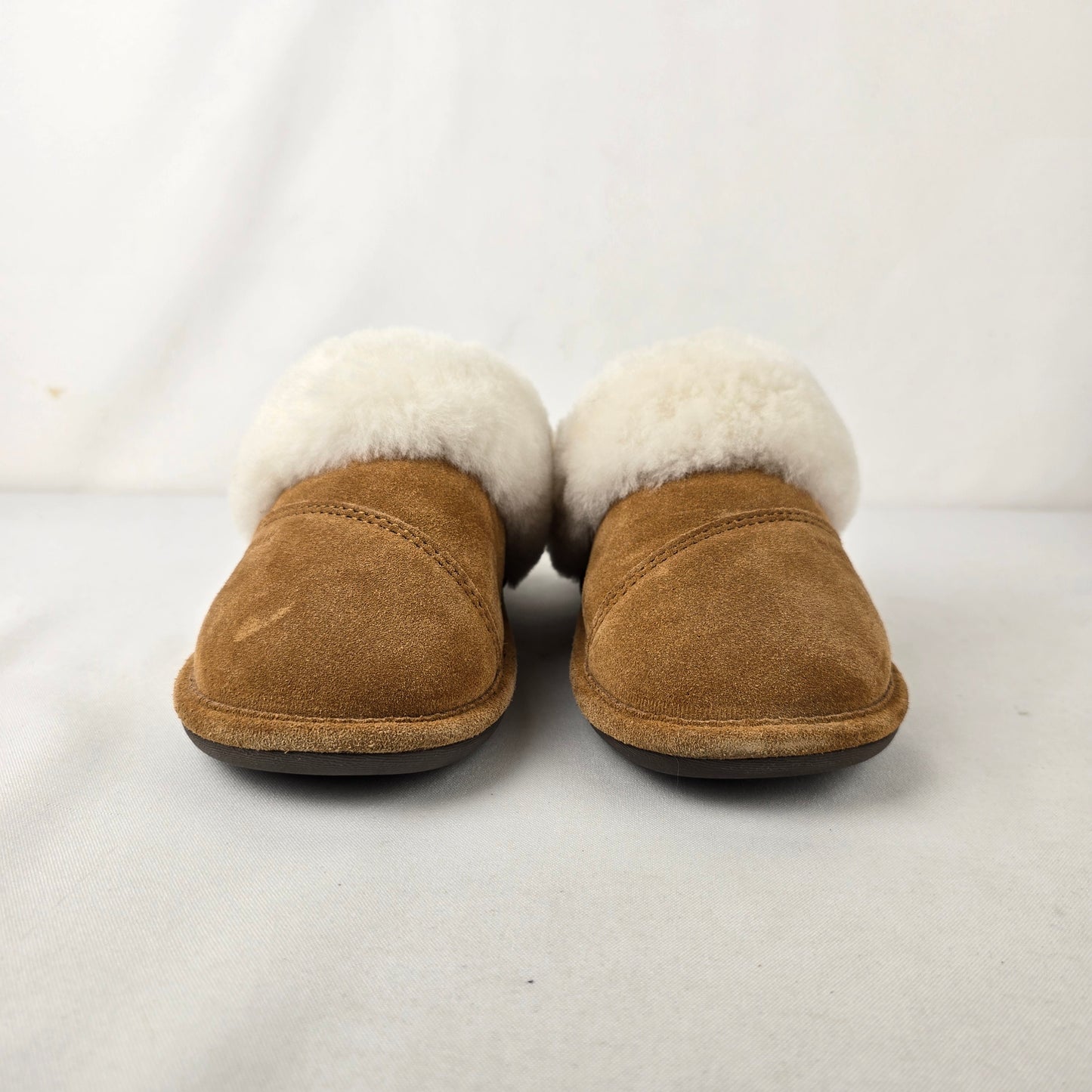 Nuknuuk Shearling Suede Slippers Size 10 Brown Cozy Mule