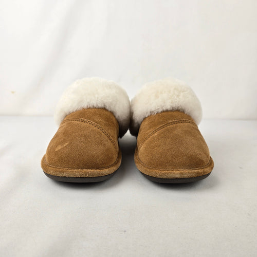 Nuknuuk Shearling Suede Slippers Size 10 Brown Cozy Mule
