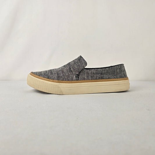 TOMS Alpargata Slip On Shoes Size 9 Grey Canvas Casual Flats
