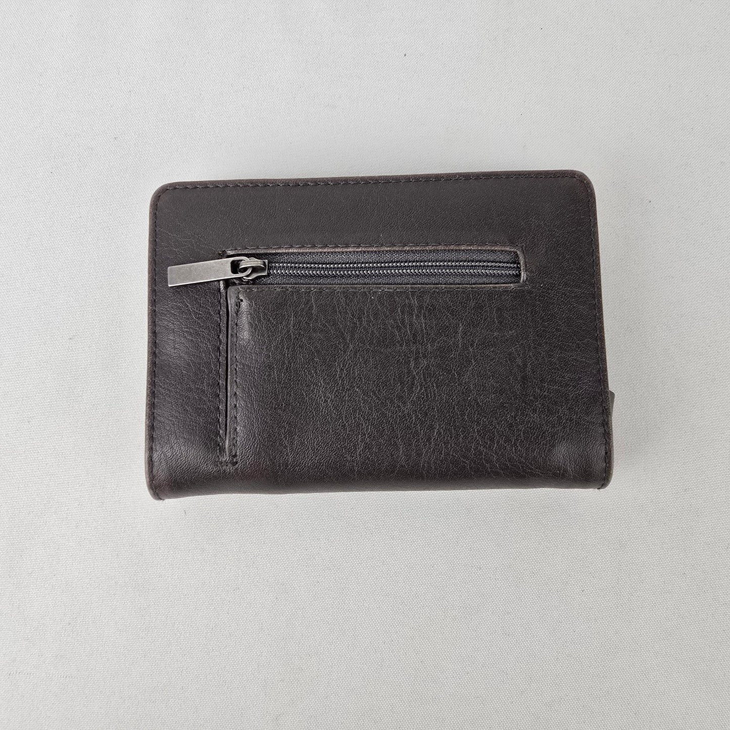Matt & Nat Grey Zip Around Wallet Vegan Leather Card Holder