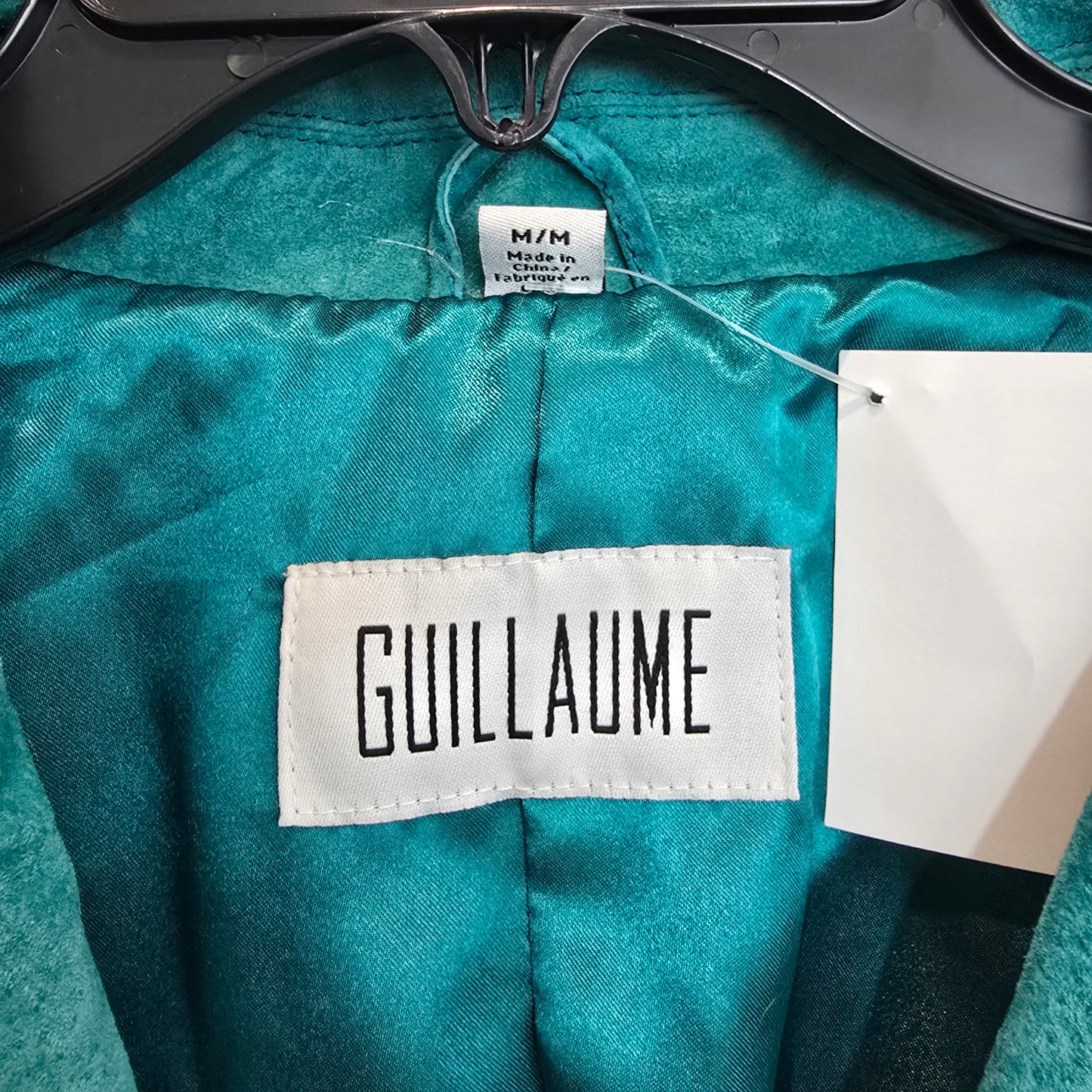 Guillaume Teal Leather Jacket Women’s M Genuine Leather Zip Moto Style Jacket