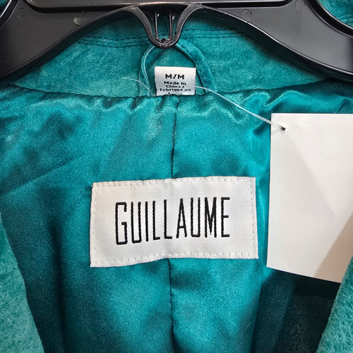 Guillaume Teal Leather Jacket Women’s M Genuine Leather Zip Moto Style Jacket