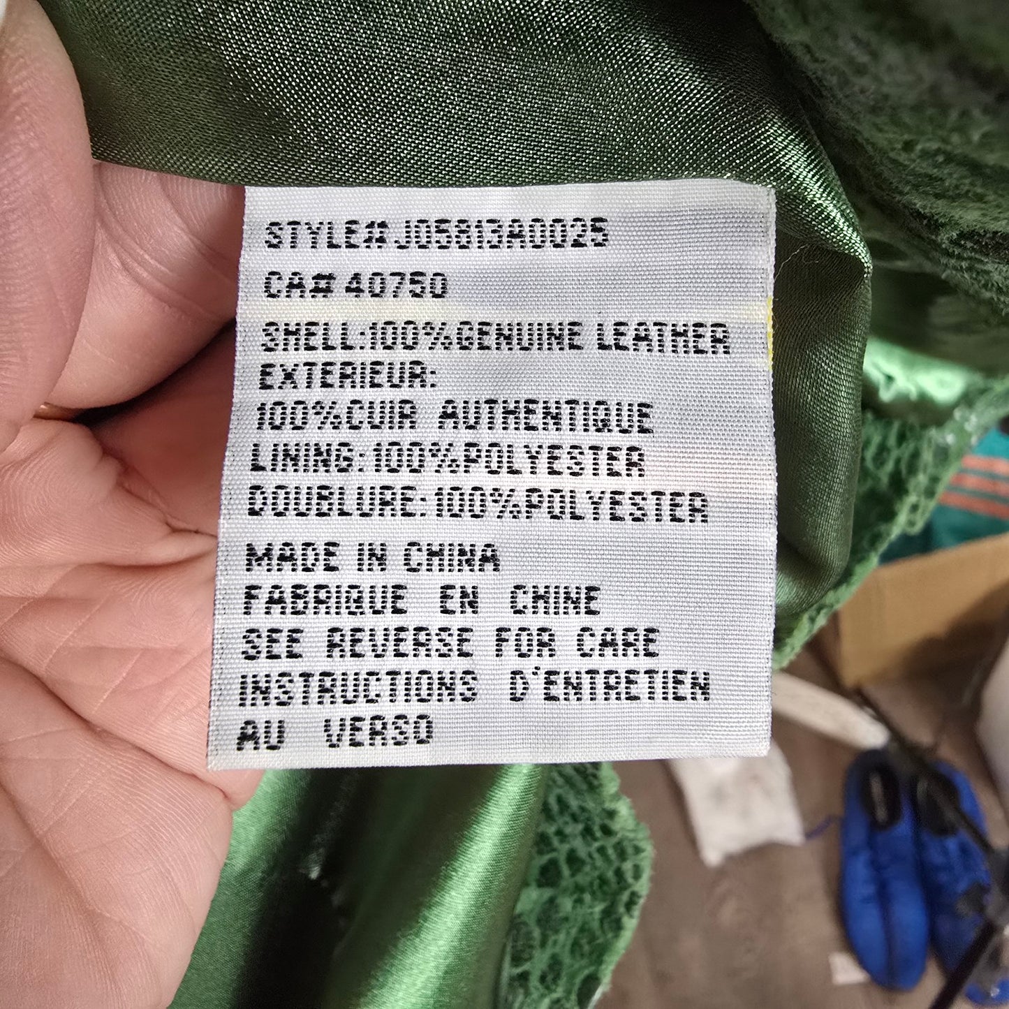 Guillaume Green Snakeskin Leather Jacket Size M Genuine Leather Statement Jacket