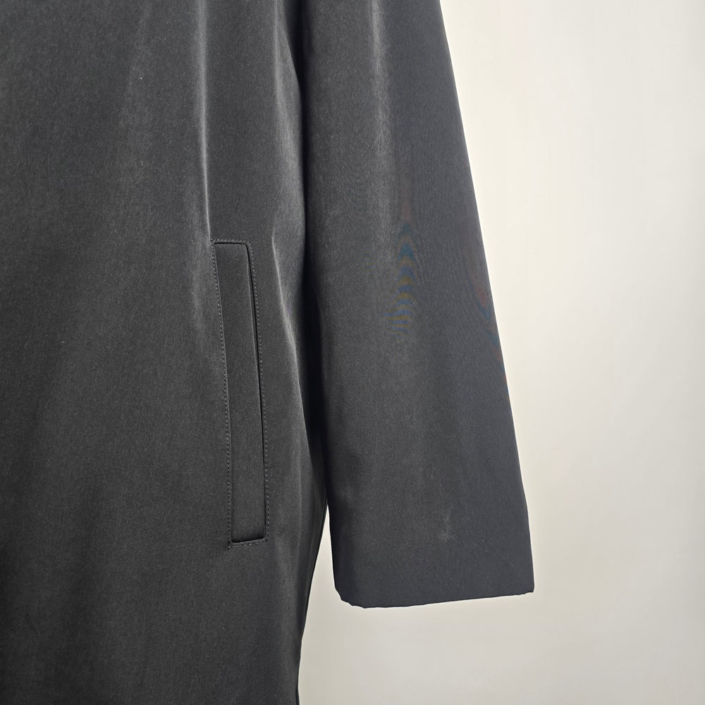 Joseph Abboud Black Car Coat XXL Lightweight Rain Coat Minimal Classic Jacket