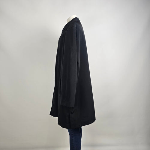Joseph Abboud Black Car Coat XXL Lightweight Rain Coat Minimal Classic Jacket