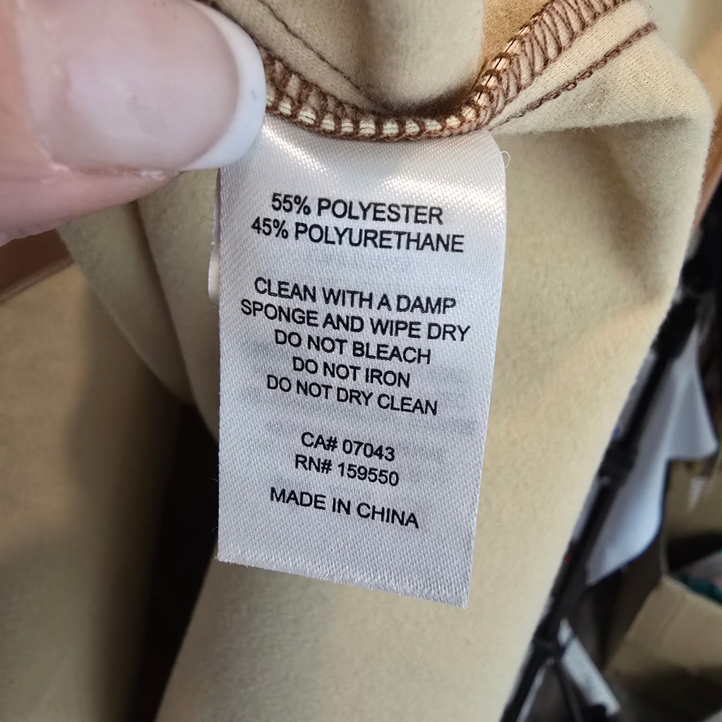 Maison Cinqcent Faux Leather Shacket 3X Tan Oversized Button Front Jacket