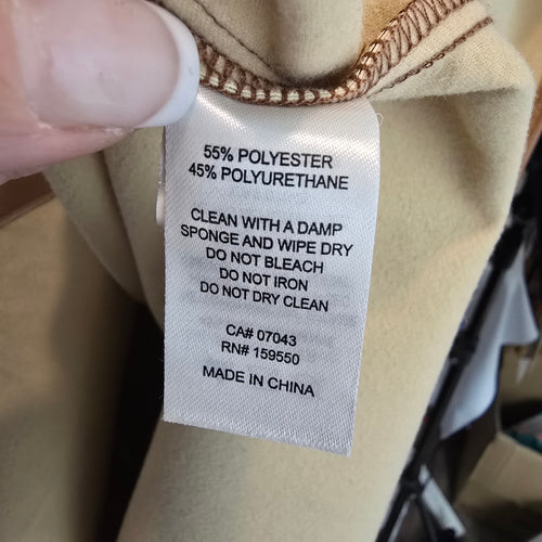 Maison Cinqcent Faux Leather Shacket 3X Tan Oversized Button Front Jacket
