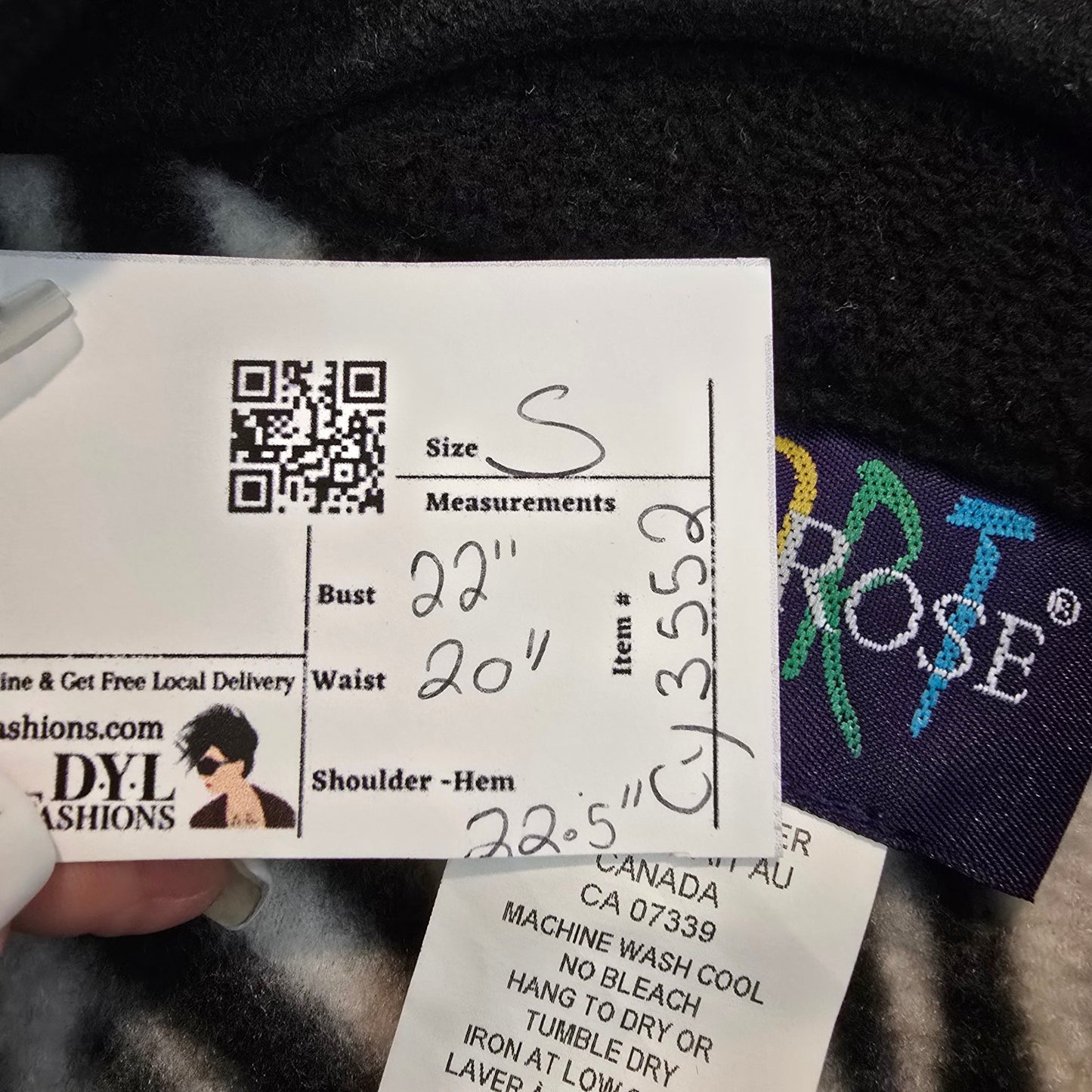 Vintage Mary Rose Zebra Print Fleece Jacket Made in Canada Size S