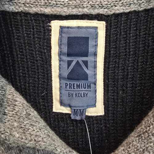 Premium by Kolby Southwestern Cardigan Jacket Size M Grey Aztec Toggle Sweater