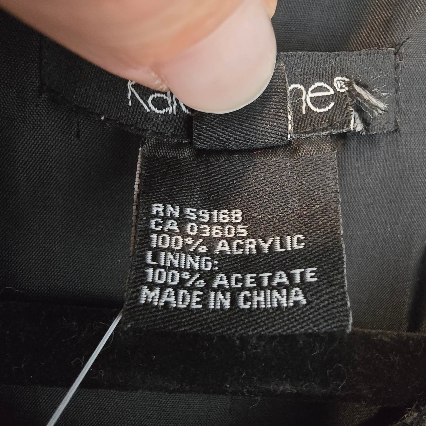 Karen Kane Houndstooth Coat Cape Style Jacket Black White S/M