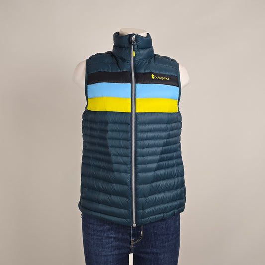 Cotopaxi Down Puffer Vest Size S Colorblock Packable Lightweight Insulated