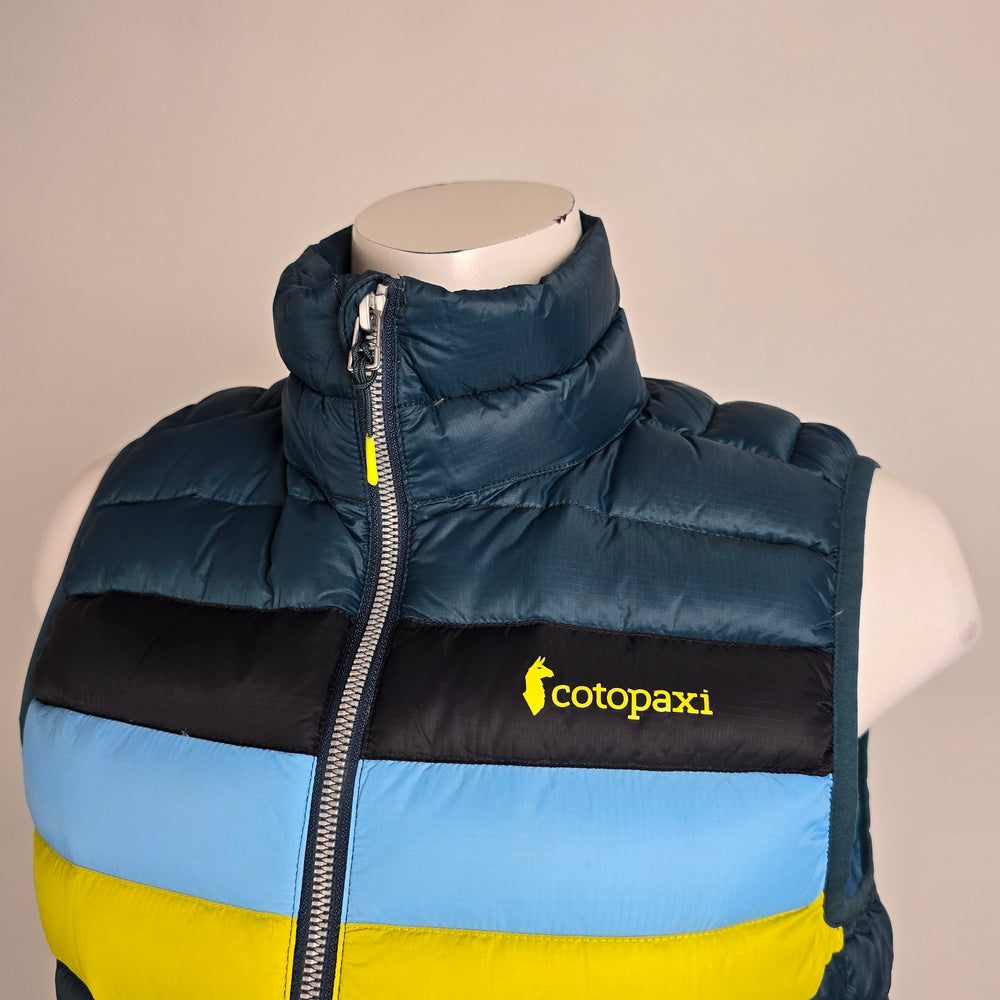 Cotopaxi Down Puffer Vest Size S Colorblock Packable Lightweight Insulated