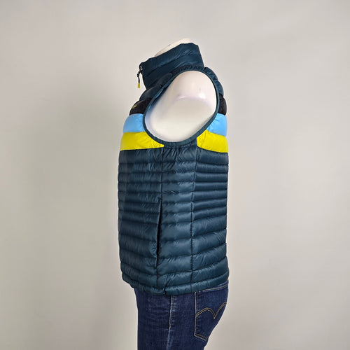Cotopaxi Down Puffer Vest Size S Colorblock Packable Lightweight Insulated