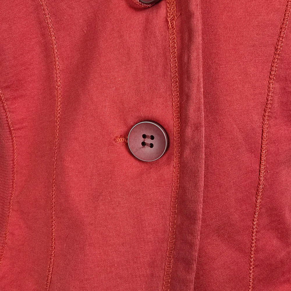 Sandwich Red Fitted Blazer Size M Tailored Stretch Jacket Classic