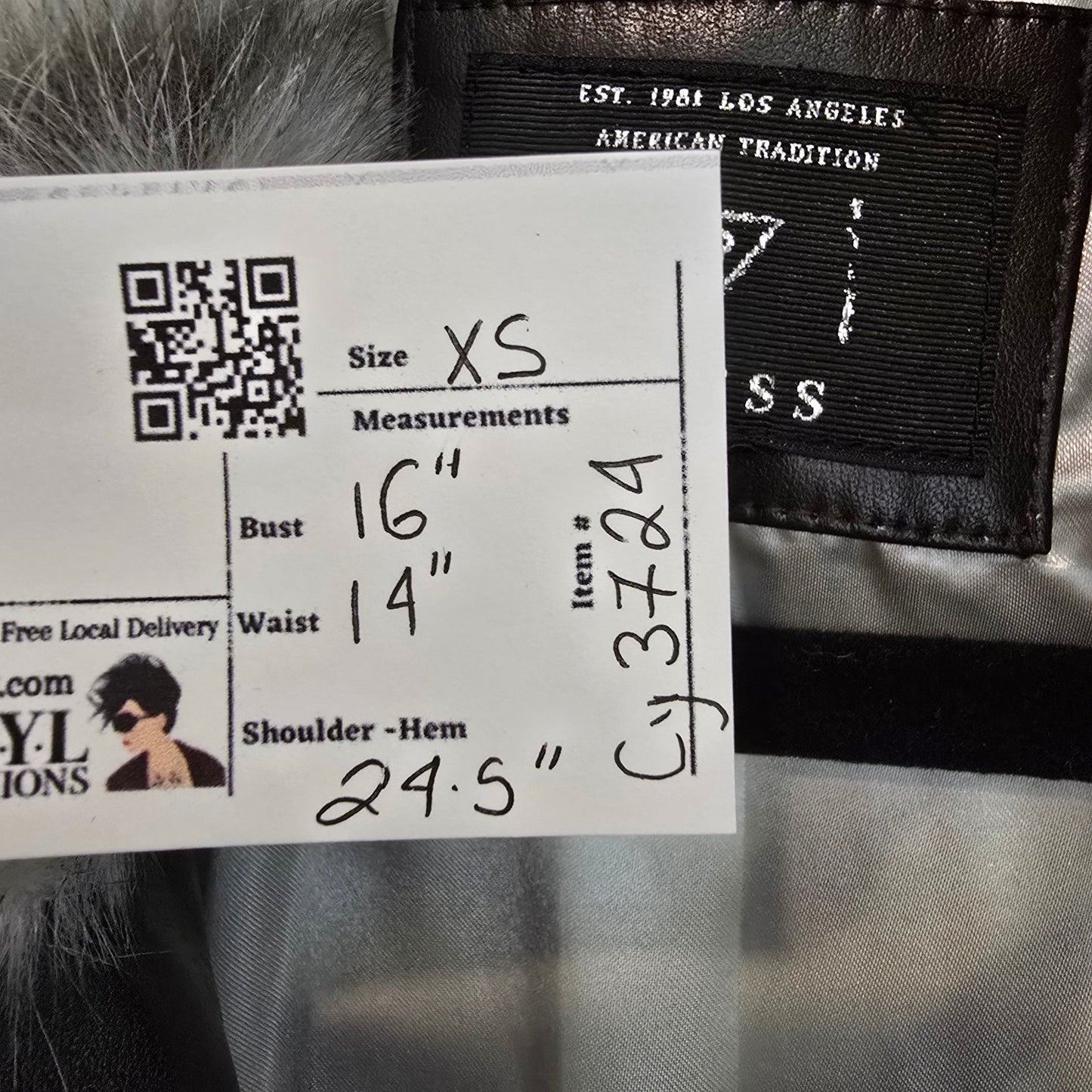 Guess Zebra Faux Fur Jacket Size XS Fitted Moto Style Zip Up Statement Piece