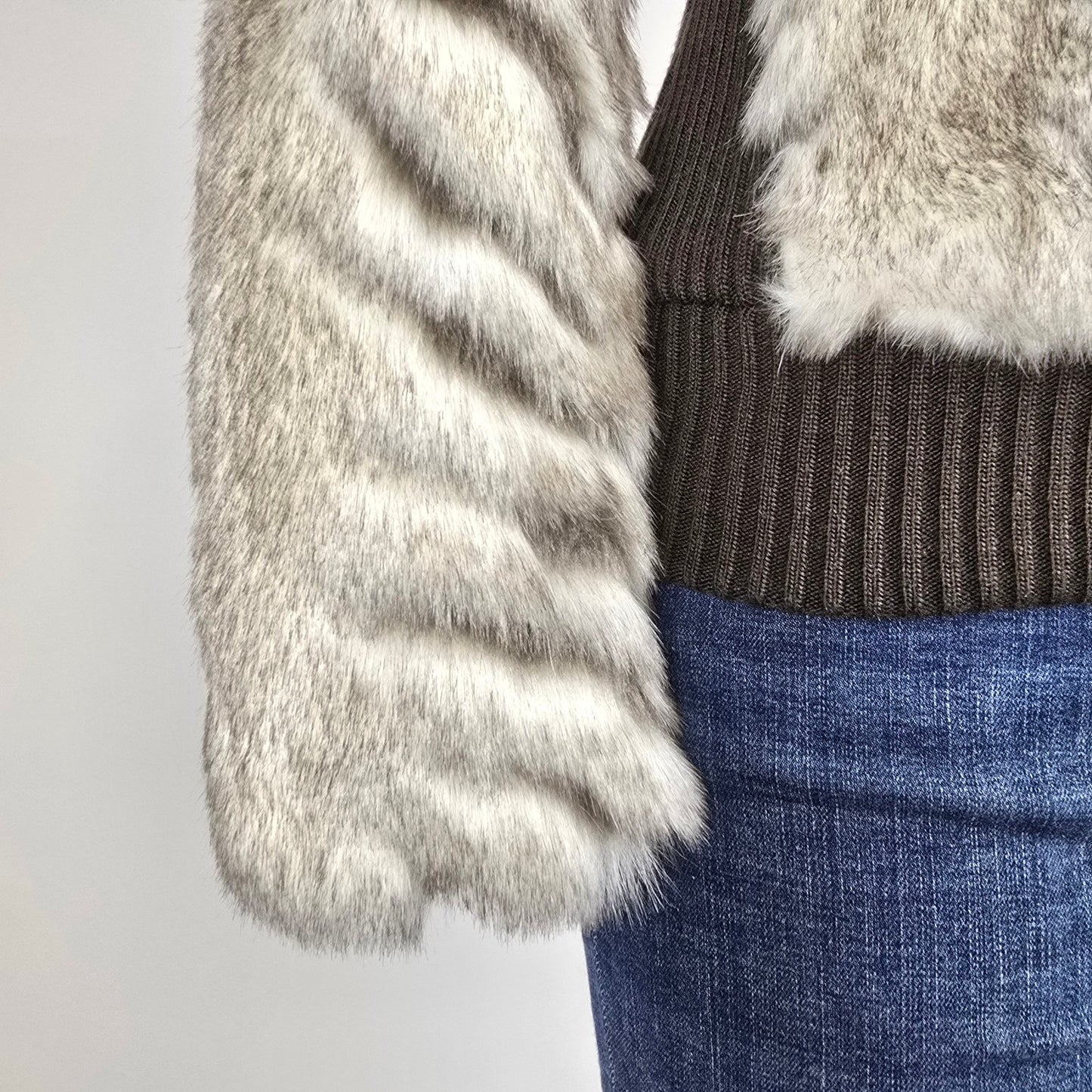 Guess Zebra Faux Fur Jacket Size XS Fitted Moto Style Zip Up Statement Piece